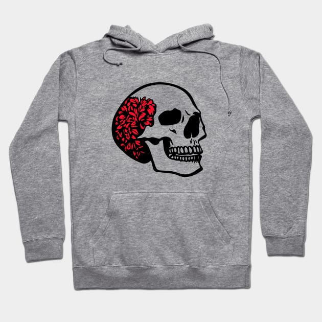 Flowery Skull Hoodie by Heartfeltarts